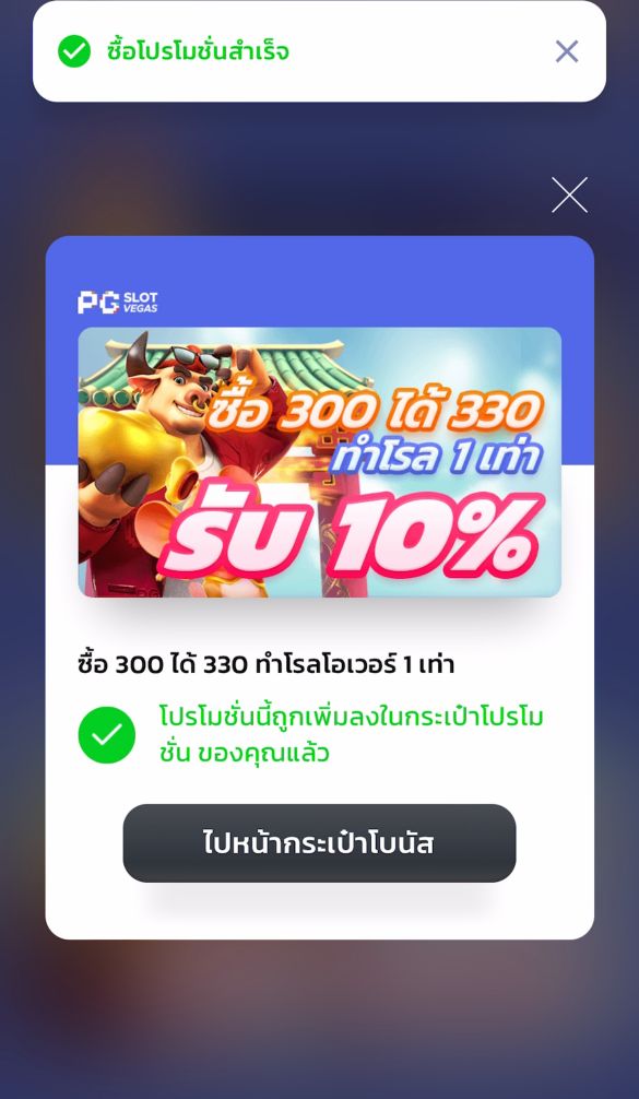 PG SLOT โบนัส - ซื้อโปรโมชันโบนัส สำเร็จ